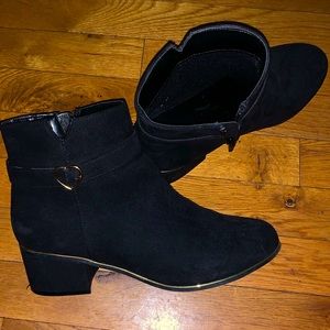 Girls Heart Faux Suede Heel Booties